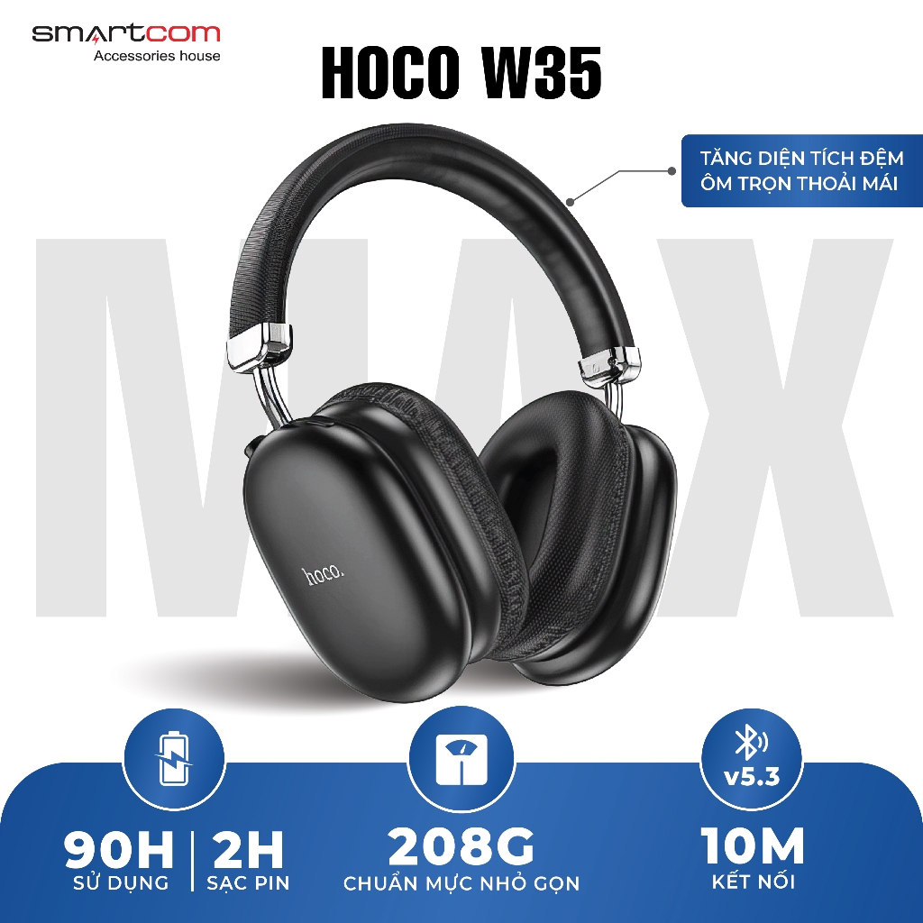 [Tặng bọc tai nghe] Tai nghe chụp tai HOCO W35 Air bluetooth 5.3 chính hãng giá rẻ, tai nghe headphone, pin 45h | BigBuy360 - bigbuy360.vn