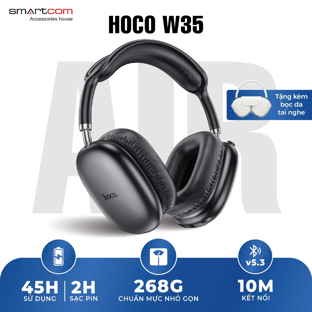 [Tặng bọc tai nghe] Tai nghe chụp tai HOCO W35 Air bluetooth 5.3 chính hãng giá rẻ, tai nghe headphone, pin 45h | BigBuy360 - bigbuy360.vn