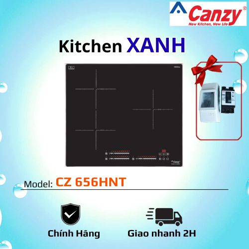 CZ 656HNT - Bếp 3 Vùng Từ Canzy -  3 vùng nấu độc lập, tính năng cao cấp - Inverter biến tần thông m