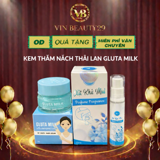 Kem Thâm nách Gluta Milk Thái Lan [Mua 1 Được 2] giảm thâm, ngăn mùi cơ thể hiệu quả an toàn 15gr tặng kèm tuýp 10ml