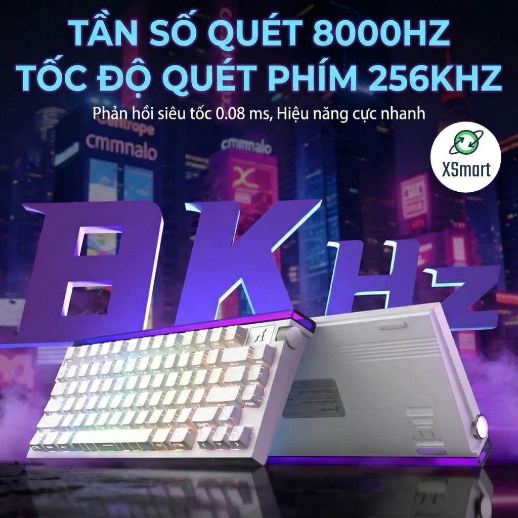 Bàn Phím Gaming Attack Shark R85 HE Switch Từ Tính, Rapid Trigger 0.005mm, 8KHz, LED RGB Neon Box | BigBuy360 - bigbuy360.vn