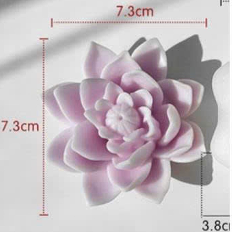 Khuôn silicon hoa sen hs82 kích thước thành phẩm 7.5cm