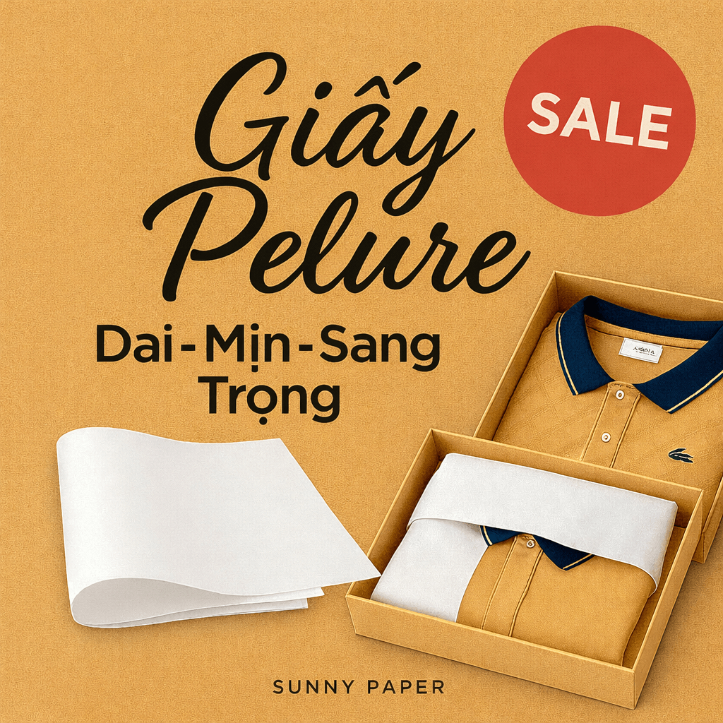 [CAO CẤP] Giấy Pelure 1KG 35gms Dày Mịn, Sang Trọng| Gói Quần Áo, Hoa, Giày, Gói Hàng | Trắng Đen Nâu | Nhiều Size