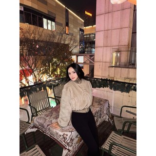   Áo Khoác Lông Cổ Cao Dáng Ngắn - SERANI COAT - Y5LW250901 