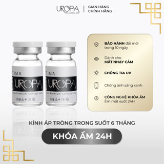  Lens cận trong suốt đeo hằng ngày UROPA chống tia UV dùng cho mắt nhạy cảm kính áp tròng 6 tháng 