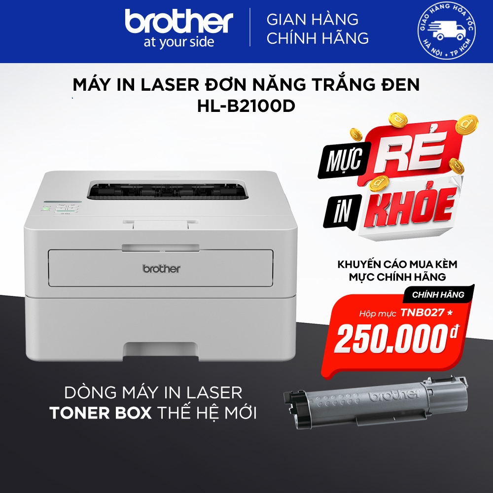 Máy in laser đơn năng Brother HL-B2100D