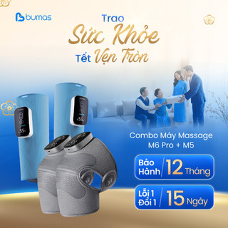  Combo Máy Massage Đầu Gối BUMAS M6Pro + Máy Massage Chân BUMAS M5 hỗ trợ làm giảm đau nhức vùng chân 