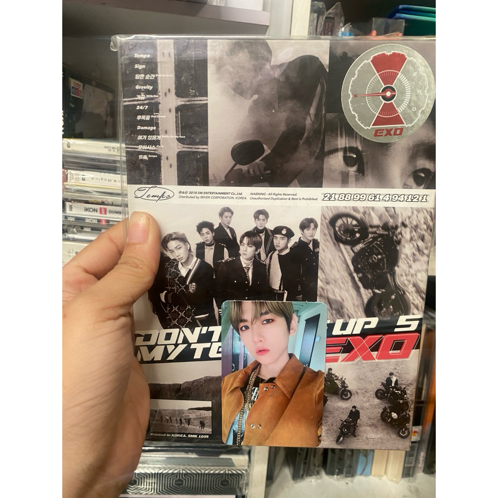 exo mini album don’t mess up my tempo đã khui seal, bao gồm photocard Baekhyun như hình