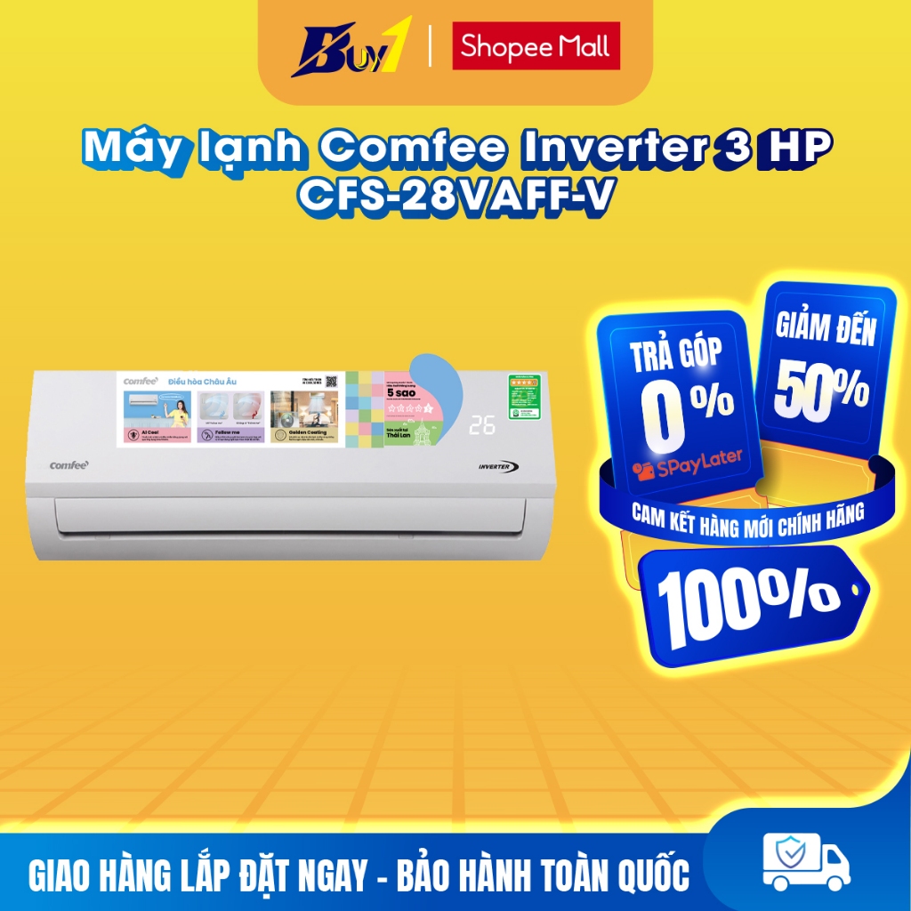 CFS-28VAFF-V - Máy lạnh Comfee Inverter 3 HP CFS-28VAFF-V - Hàng chính hãng