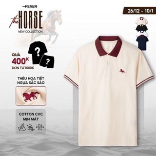   GIÁ MỞ BÁN  Áo Polo STEED nam thêu ngựa sắc nét form regular fit cổ đứng sang trọng lịch lãm tay bo dệt - FEAER 