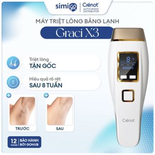  Máy triệt lông lạnh mini Crenot Graci X3 tẩy triệt lông vĩnh viễn vùng kín nữ bikini may triet long cam tay IPL tại nhà 