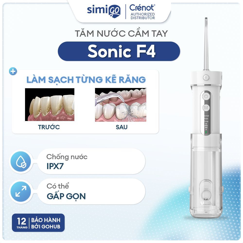  Tăm nước UNIQ Sonic F4 máy tăm nước mini gấp gọn vệ sinh răng miệng tam nuoc du lịch cầm tay nhỏ gọn chống thấm nước 
