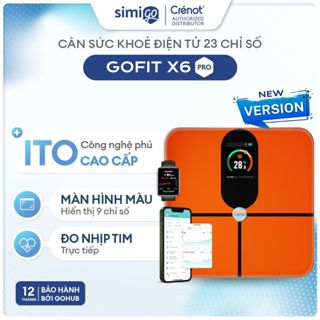  Cân điện tử sức khỏe thông minh Crenot Gofit X6 Pro cân đo 23 chỉ số cơ thể phân tích lượng mỡ cân y tế mini inbody 