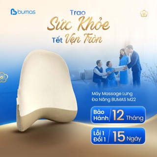   Set Quà Tết  Máy Massage Lưng BUMAS M22 - Massage 3D Nổi Với 6 Bi Lăn Chườm Ấm Diện Rộng 42°C - 48°C 