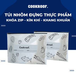   Cookroof.  Combo 100 Túi Zip Đựng Thực Phẩm Nhôm Titan Chống Ám Mùi Bảo Quản Thực Phẩm Tươi Mới 
