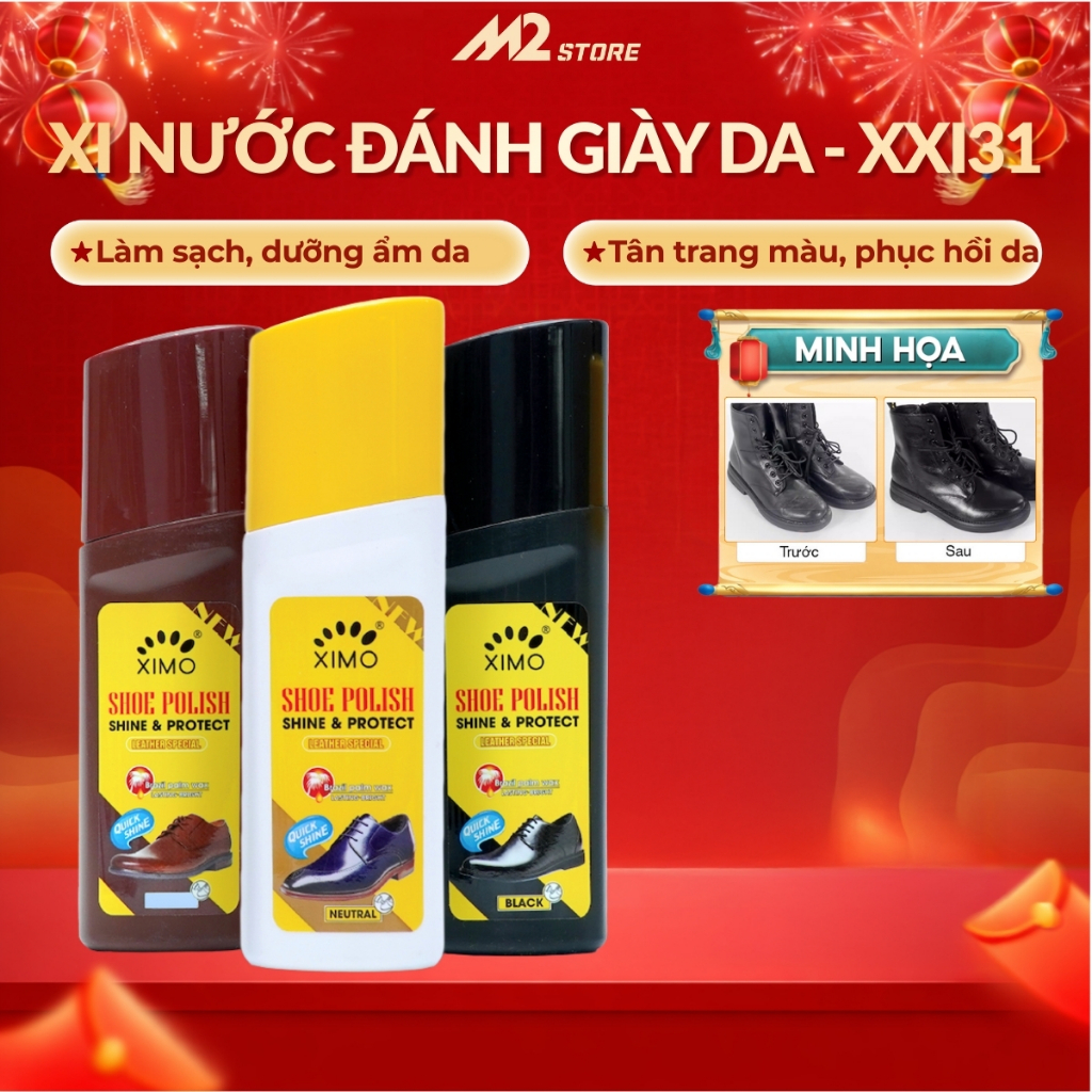 Xi nước đánh giày da, tạo độ bóng và bổ sung màu cho đồ da Ximo XXI31