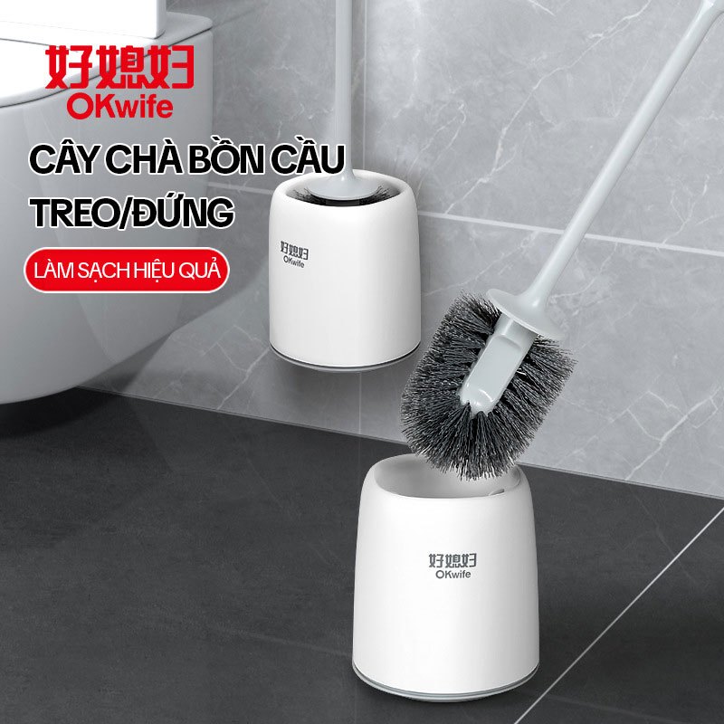 Cây Chà Bồn Cầu OKwife AGW-5749, Chổi Cọ Bồn Cầu, Cọ Bồn Cầu Nhà Vệ Sinh