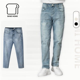  Quần jean nam BAMI HOME chất liệu jean cotton ống suông form skinny thoải mái QJ06 