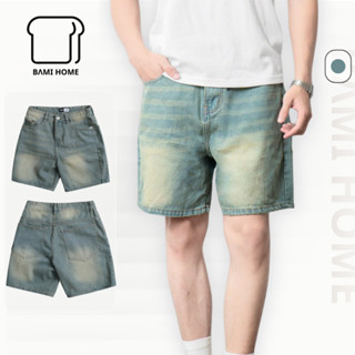  Quần short nam RETRO JEANS BAMI HOME BM chất liệu jeans cotton thoáng khí form trên gối QJ08 