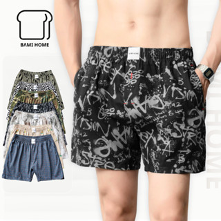  Quần đùi nam ngẫu nhiên BAMI HOME quần ngủ chất cotton co giãn nhiều hoạ tiết thoáng mát QT11 