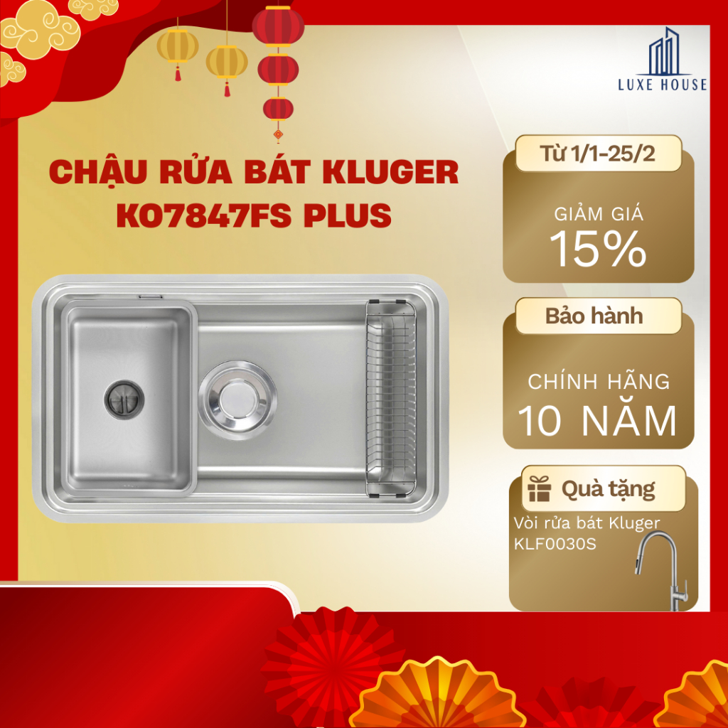 Chậu rửa bát Kluger KO7847FS Plus