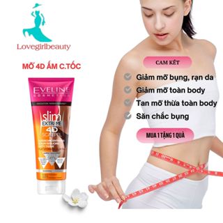 Kem tan mỡ bụng Eveline Cosmetics 4D tan mỡ hiệu quả săn chắc da giảm mỡ mờ r.an an toàn