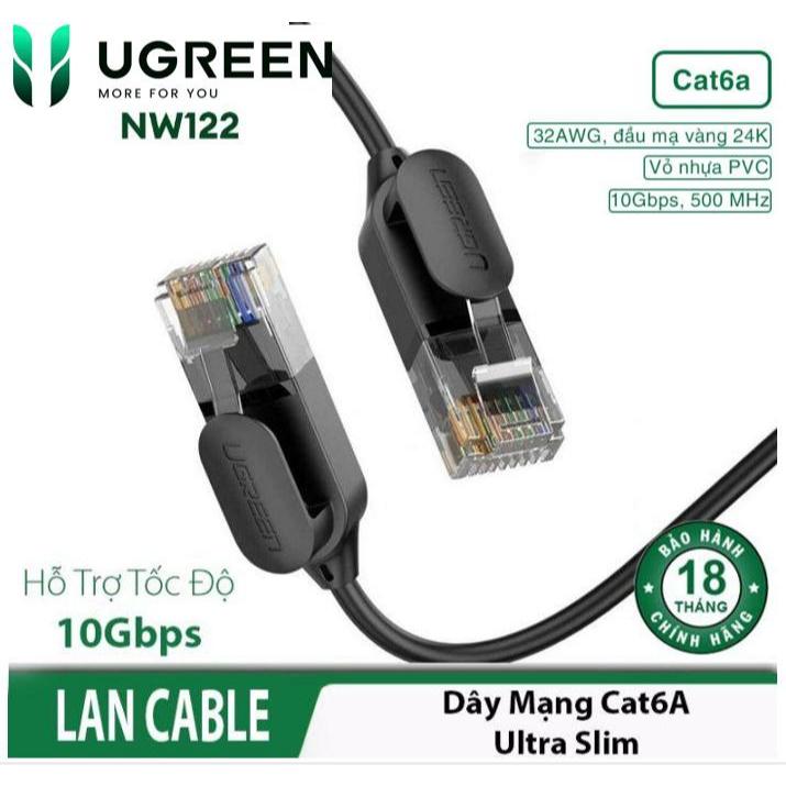 Dây Cáp mạng Cat6A RJ45 Ugreen NW122 70653 70331 70332 70333 70334 70654 70656 (Ultra Slim)