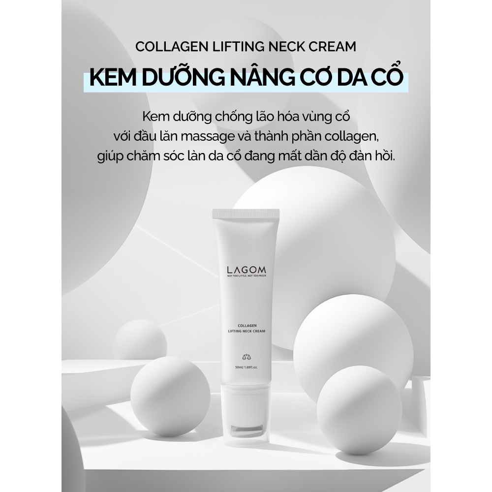 Kem dưỡng nâng cơ da cổ Lagom Collagen Lifting Neck Cream 50ml