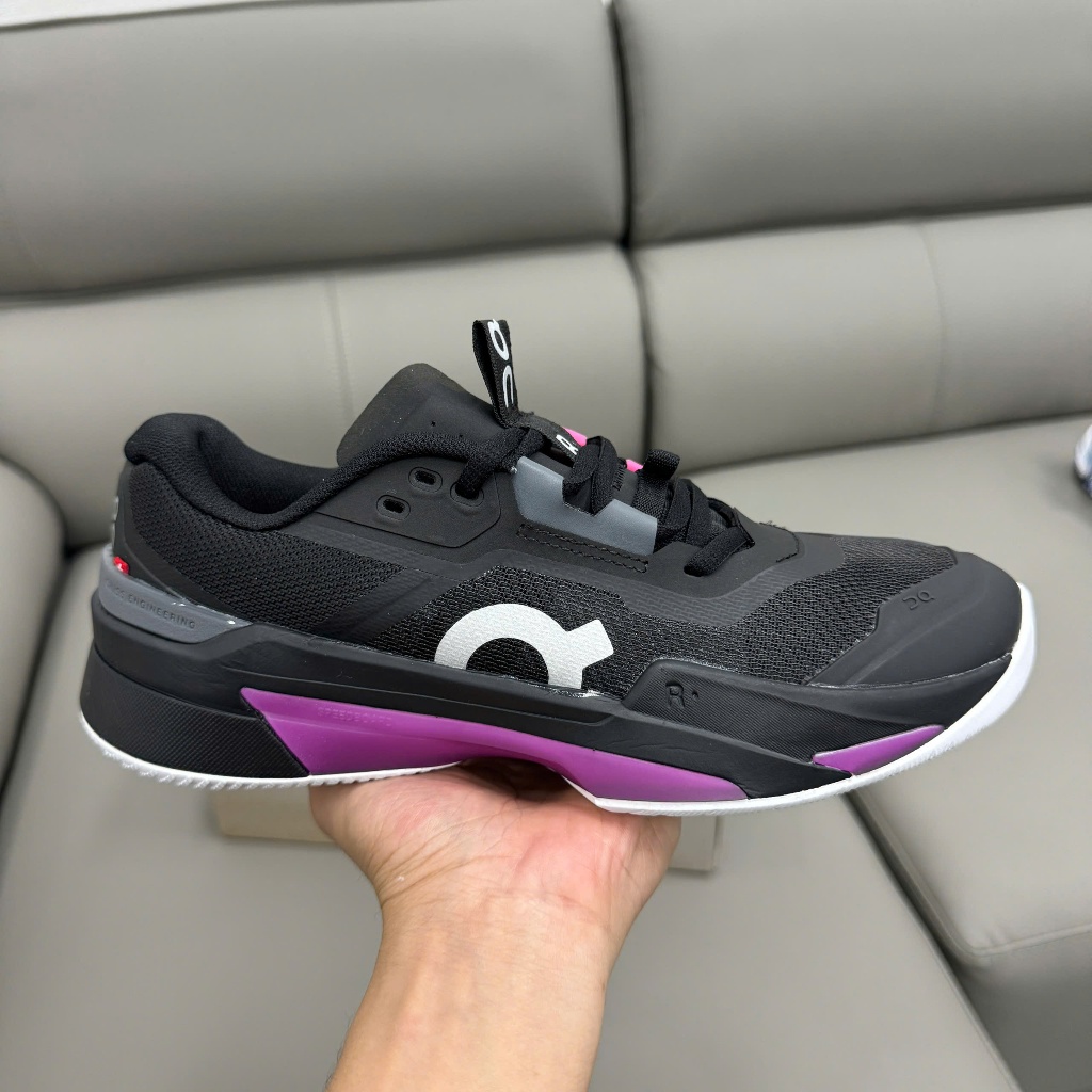 Giày Pickleball - Roger Pro Fire Đen Tím. (QCCC)
