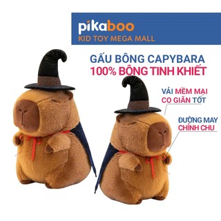  Gấu bông Capybara cao cấp Pikaboo gấu Giáng Sinh vải co giãn mềm mịn bông tinh khiết 