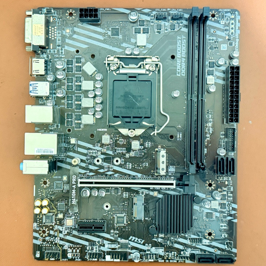 Bo mạch chủ MSI H410M-A Pro dùng Intel thế hệ thứ 10 socket LGA 1200, hàng tháo máy bảo hành 1 tháng