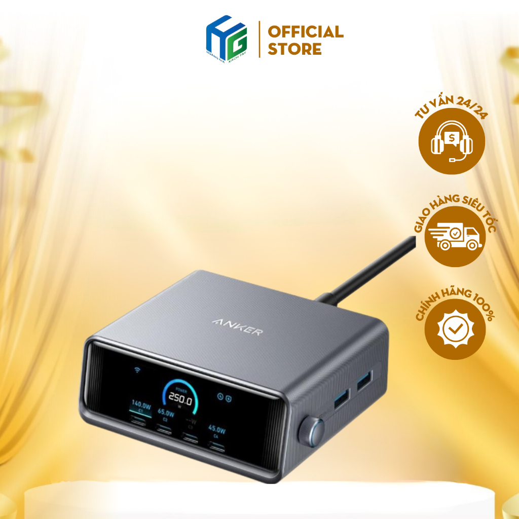 [HOẢ TỐC HCM] Trạm sạc Anker Prime 6 cổng 4C2A 250W A2345