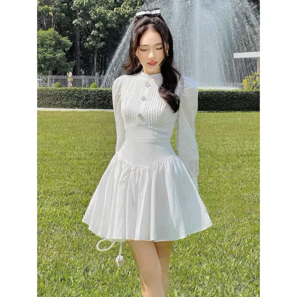 Nana Dress ( Đầm tiểu thư cổ điển tay dài xoè bồng )