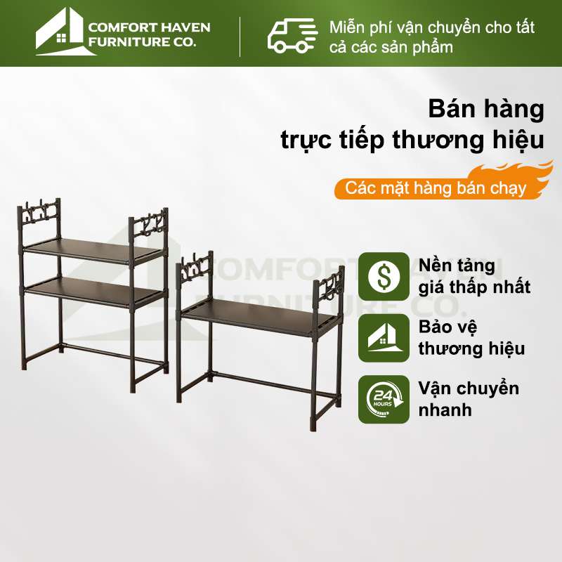 Kệ Lò Vi Sóng kích thước 2/3 tầng Kệ Để Đồ Nhà Bếp Kệ Để Lò Vi Sóng Đa Năng
