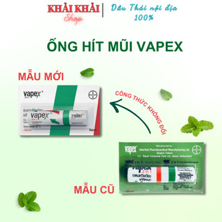 Ống hít Vapex Thái Lan 2ml, Ống hít mũi Vapex HR Bayer nội địa Thái Lan Khải Khải shop