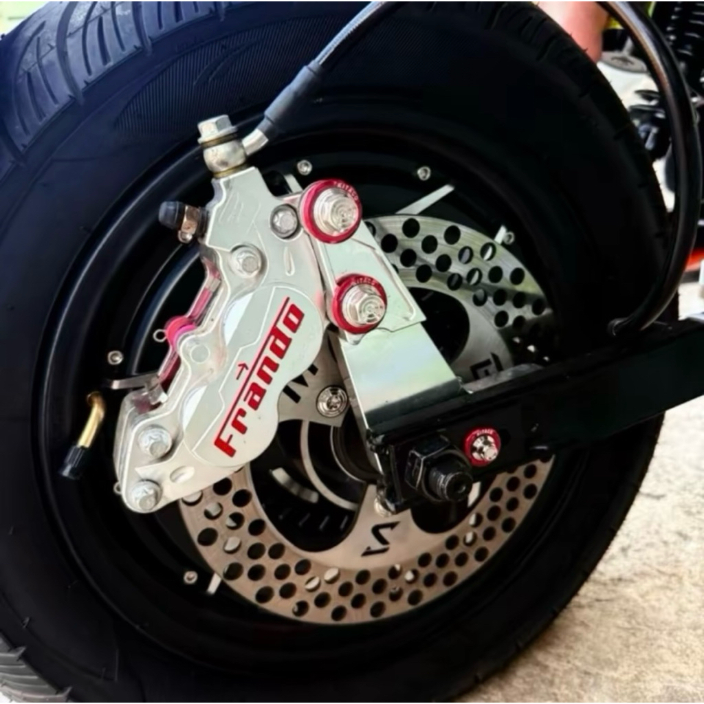 Combo 2 ốc gắn pas heo sau 2pis và 4pis cho xe điện kèm long đề đỏ,xanh