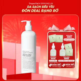  Sữa Rửa Mặt Chiết Xuất Rau Má Graymelin Centella Crazy Foam Cleanser 500ml 