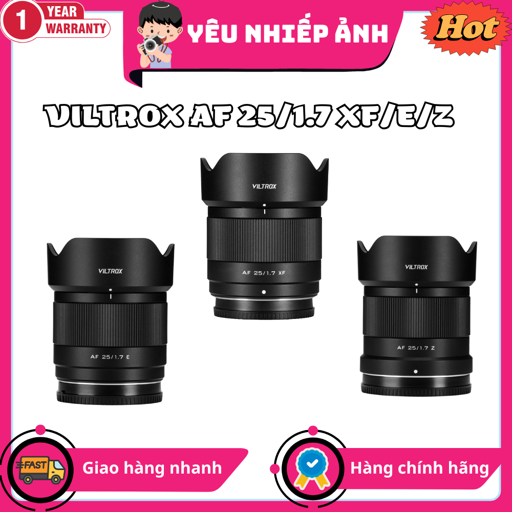 Ống kính Viltrox AF 25mm F1.7 Air Series dành cho máy ảnh APS-C