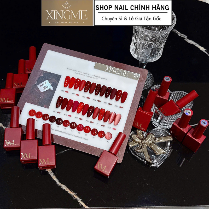 Sơn gel combo 12 chai tặng kèm bảng sơn XINGME [XINGME.NAIL]