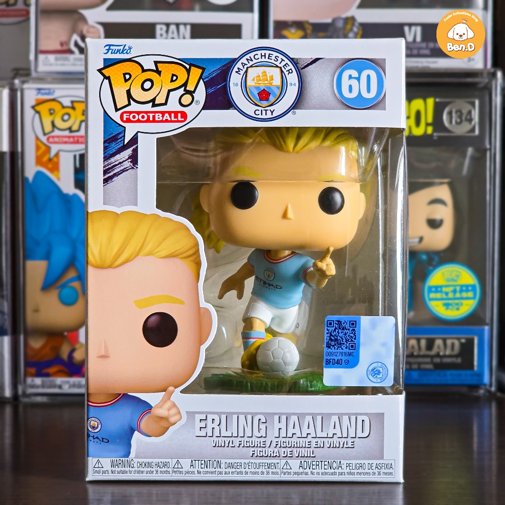 Mô hình nhân vật chính hãng Mô hình Funko POP Football: Manchester City - Erling Haaland #60