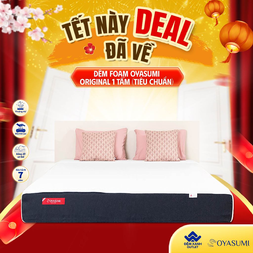 Đệm Foam Nhật Bản Oyasumi Original 1 tấm (tiêu chuẩn)