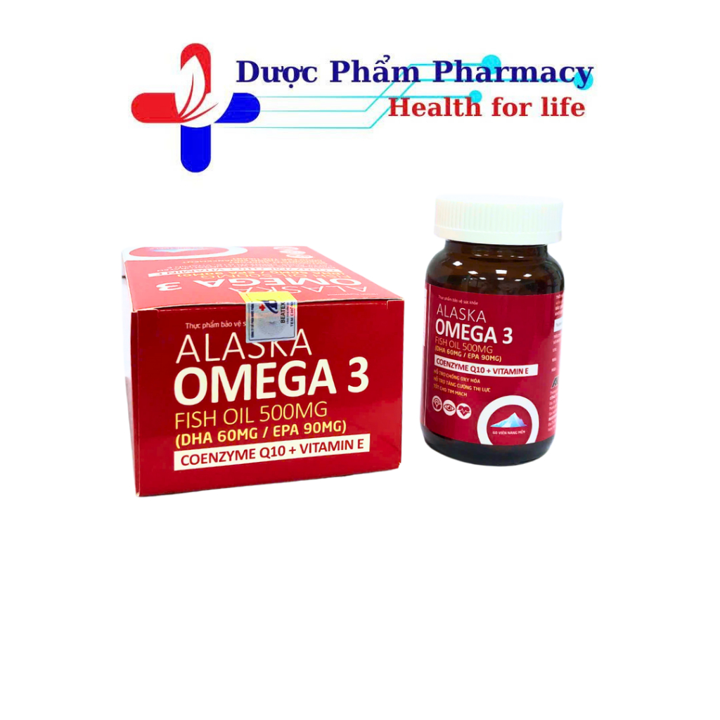 Alaska Omega 3 Fish Oil 500mg Hỗ Trợ Chống Oxy Hóa, Tăng Cường Thị Lực - Hộp 60 viên
