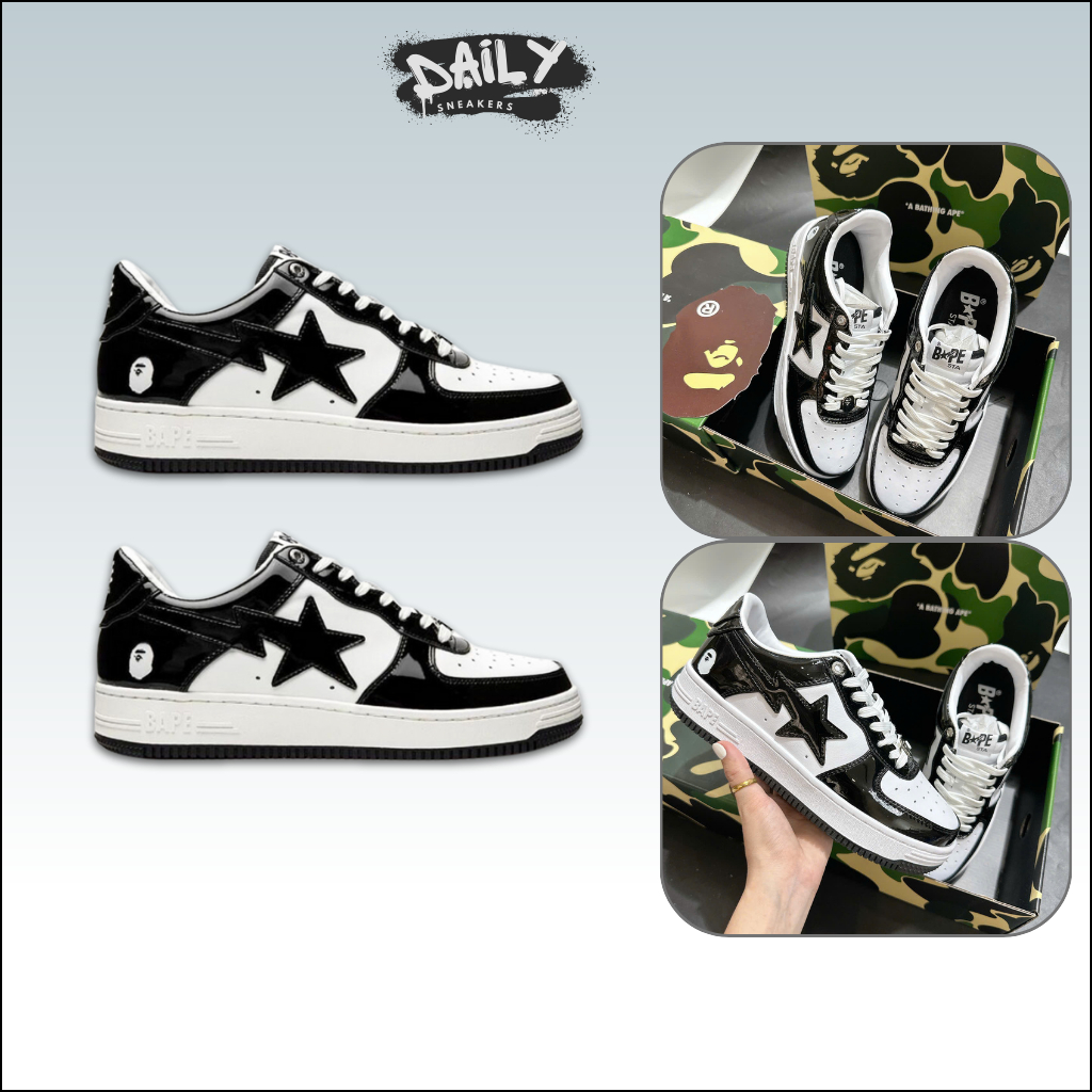 Giày Thể Thao A Bathing Ape Bape Sta Low Black – Sneaker Nam Nữ Bape Sta Màu Đen [Daily Sneakers]
