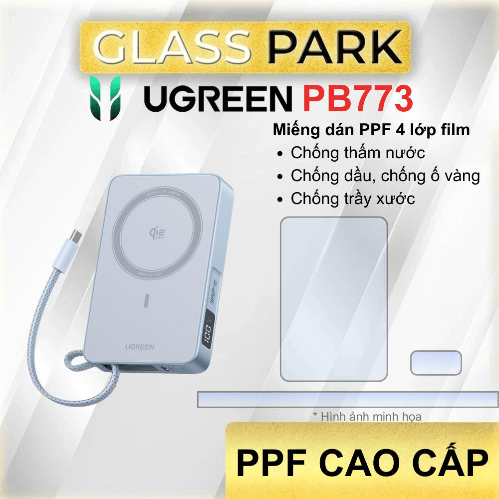Miếng dán PPF 4 lớp film cao cấp bảo vệ Ugreen Mag Fow PB773 chống trầy xước hiệu quả, sử dụng bền b