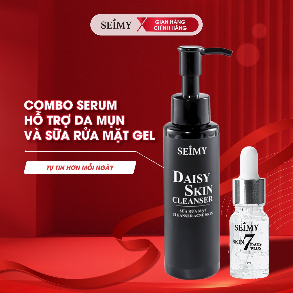 Combo Serum Giảm Mụn và Sữa rửa mặt Seimy