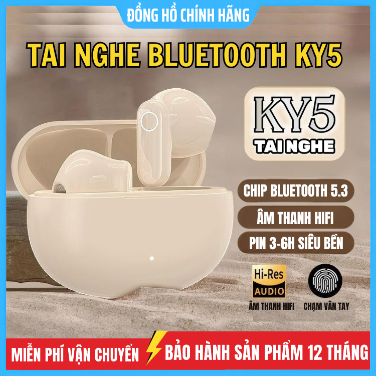 Tai nghe KY5 Tai nghe Mini Bluetooth không dây có điều khiển bằng cảm ứng Tai nghe chất lượng cao Gi