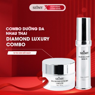  Combo Dưỡng Da Nhau Thai Seimy - Diamond Luxury Cream - Diamond Luxury Serum 