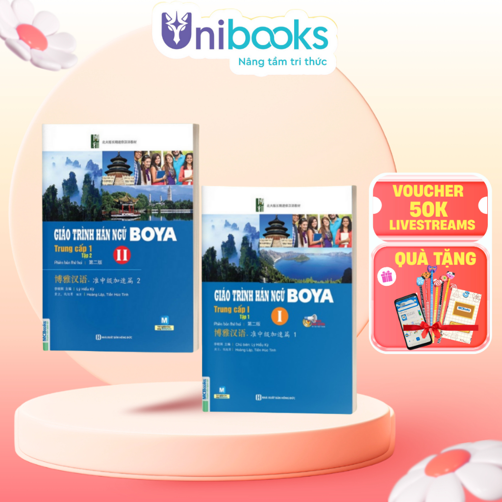 Sách - Giáo Trình Hán Ngữ Boya Trung Cấp 1 Tập 1+ Giáo Trình Hán Ngữ Boya Trung Cấp 1 Tập 2-Tái Bản 