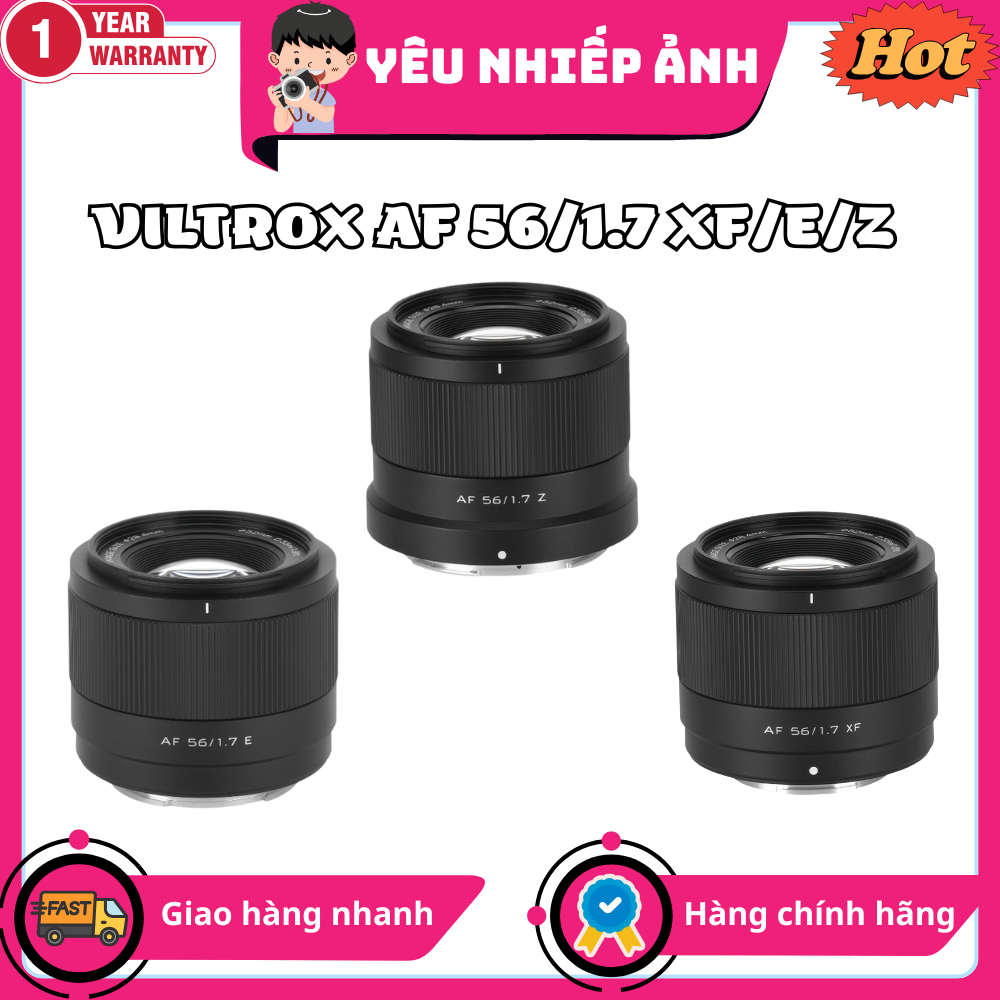 Ống kính Viltrox AF 56mm F1.7 APS-C cho Sony, Fujifilm, Nikon