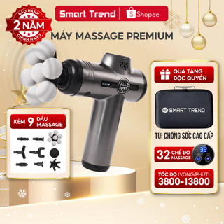 Máy massage cầm tay chính hãng SMART TREND 32 mức lực đấm cực mạnh, máy massage cổ vai gáy, massage lưng giảm đau nhức